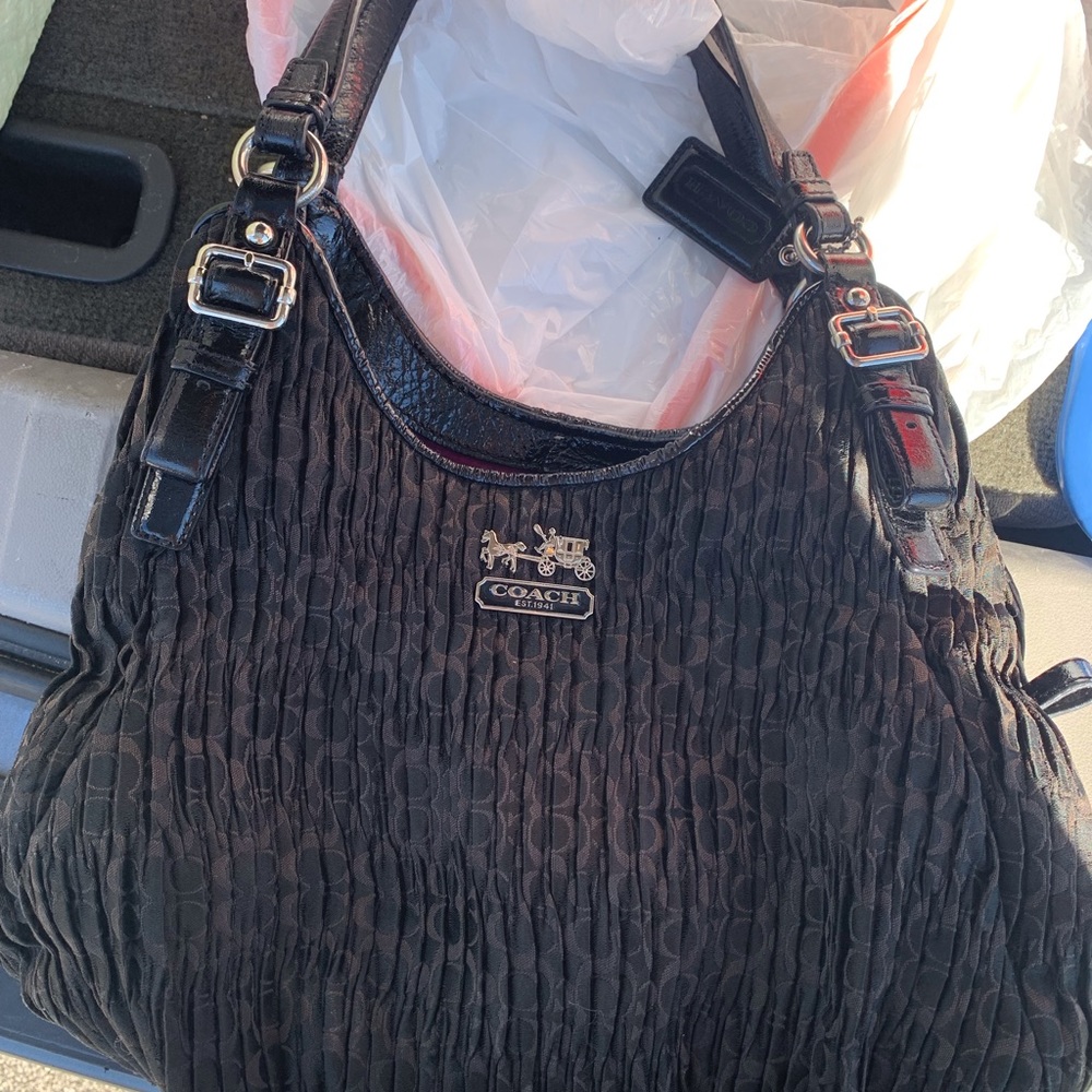 Coach Hobo Style Black Handbag